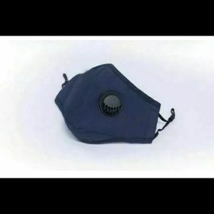 Face mask with filter dark blue